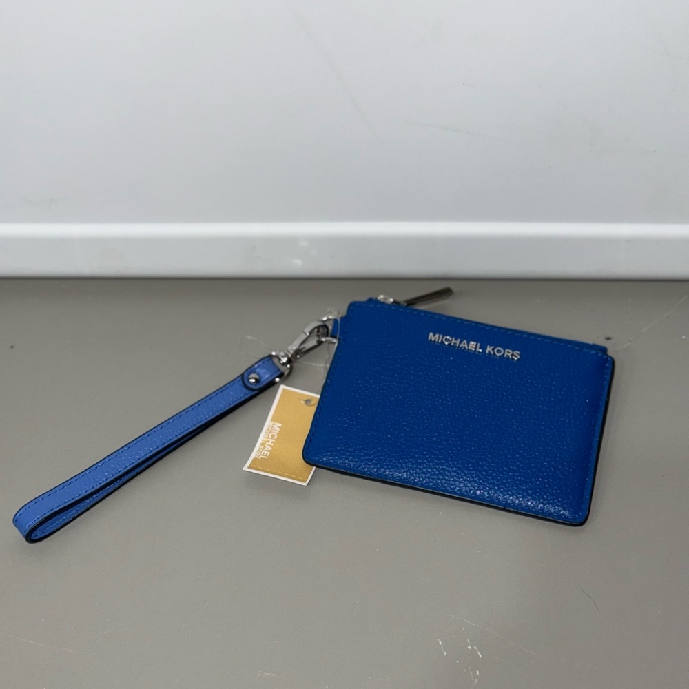 Michael Kors Blue and White Card Holder